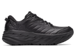 HOKA Men's Slip-Resistant Bondi Walking and Work Shoe in black leather