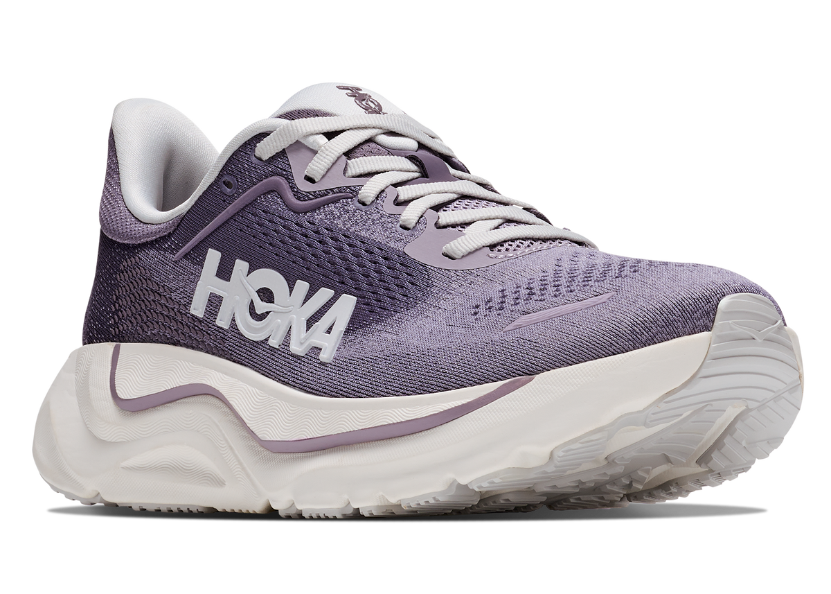 HOKA women's Arahi 9 stabilizing road running shoe in lilac