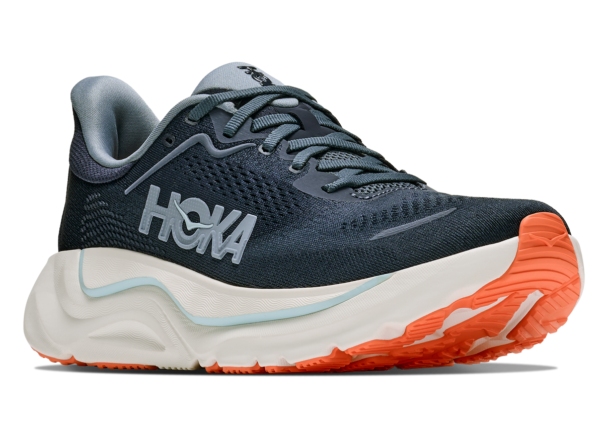 HOKA women's Arahi 9 stabilizing road running shoe in navy