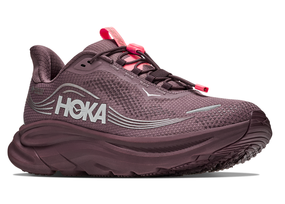 HOKA Women's Clifton 11 GTX Gore-Tex lined waterproof running shoe in mauve