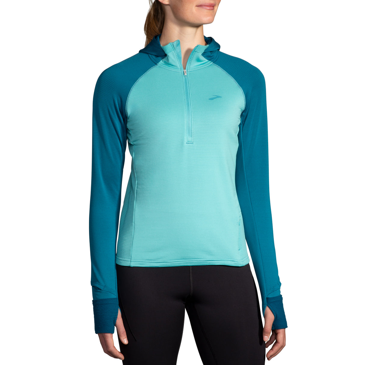 Brooks Women's Notch Thermal Hoodie 2.0 warm long sleeve running top