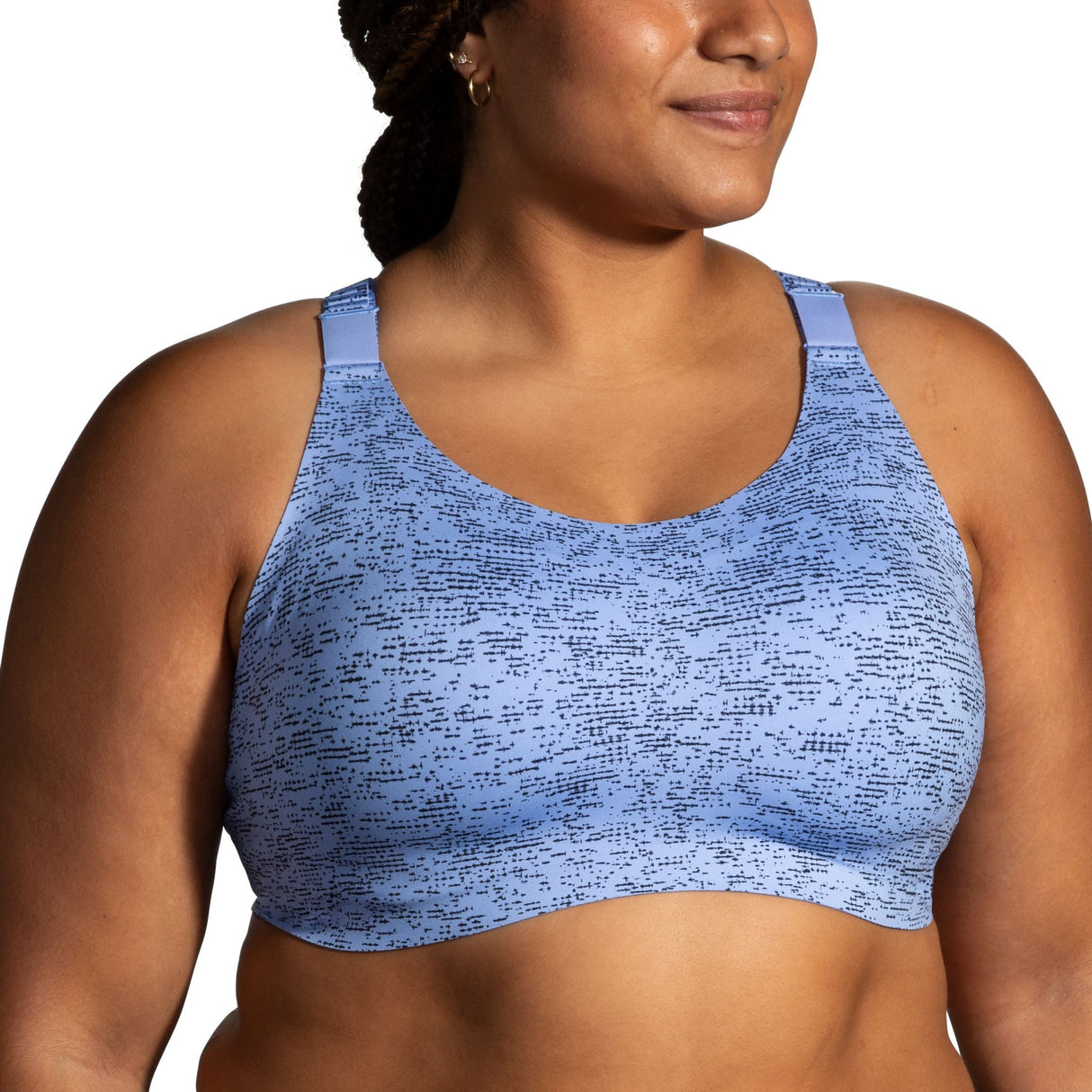 Brooks Dare Racerback Run Bra 2.0 Blue Lavender Terrain Print