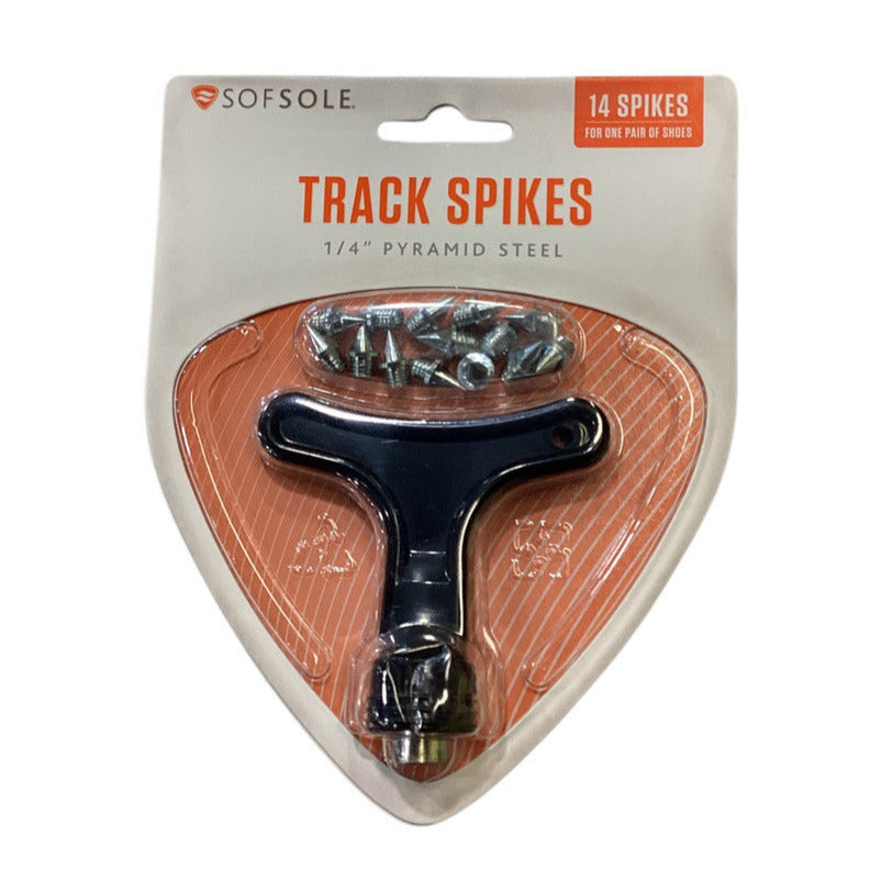 1/4" inch pyramid track spikes replacement set of 14 spikes and wrench for track shoes