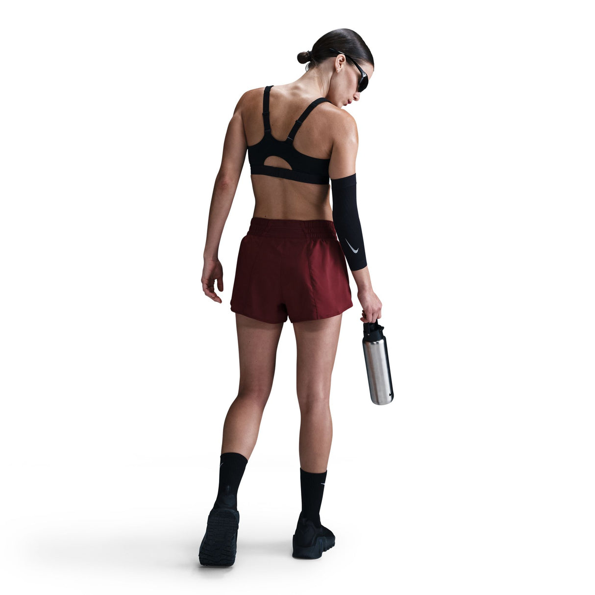 Nike Women's One Dri-FIT Mid-Rise 3" Brief-Lined Shorts