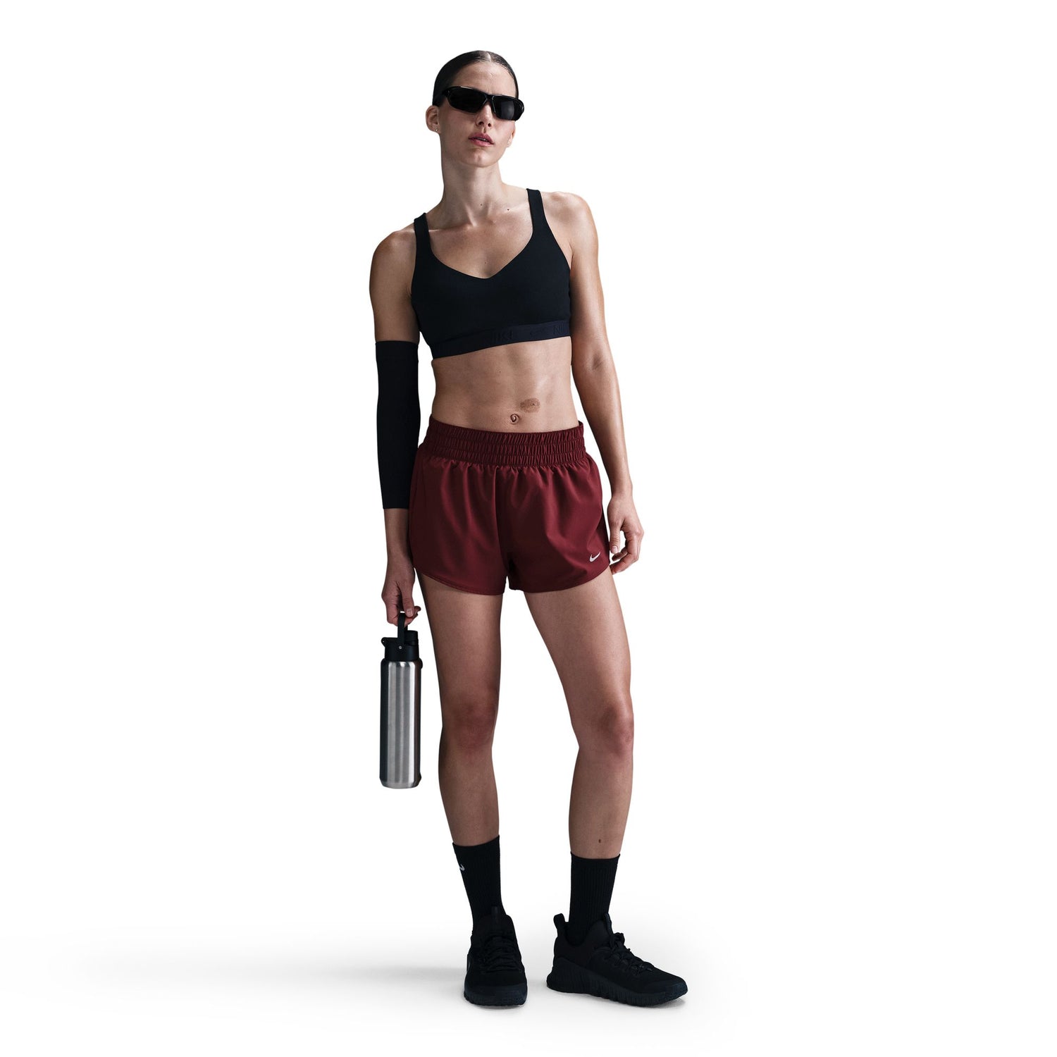 Nike Women's One Dri-FIT Mid-Rise 3" Brief-Lined Shorts