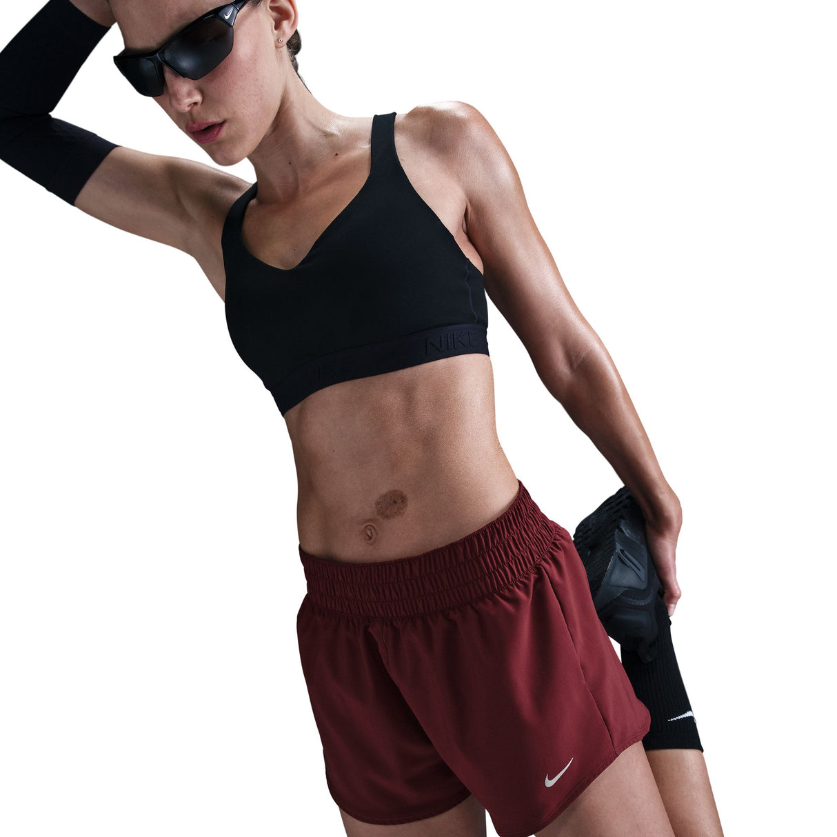 Nike Women's One Dri-FIT Mid-Rise 3" Brief-Lined Shorts
