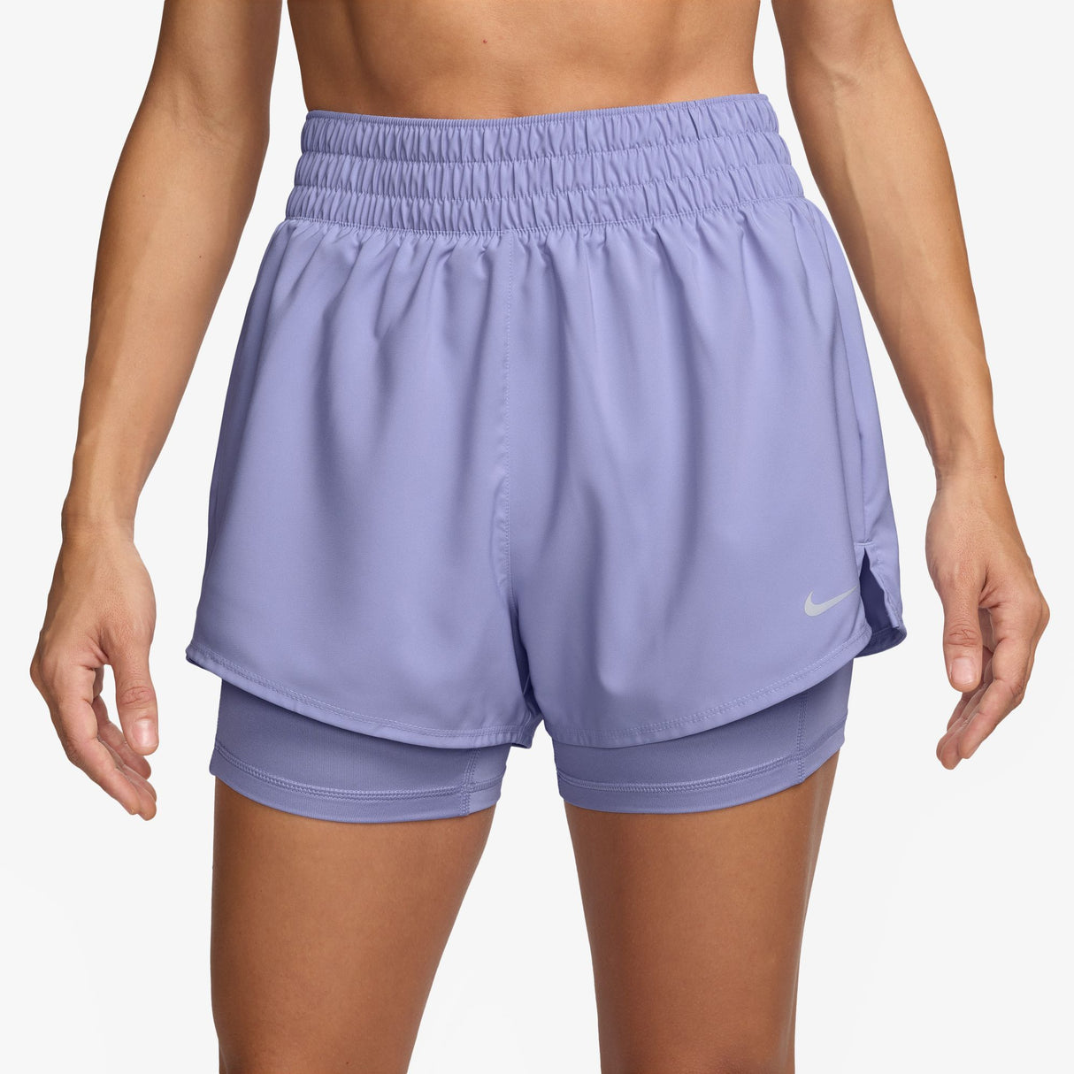 Nike Women's One Dri-FIT High-Waisted 3" 2-in-1 Shorts