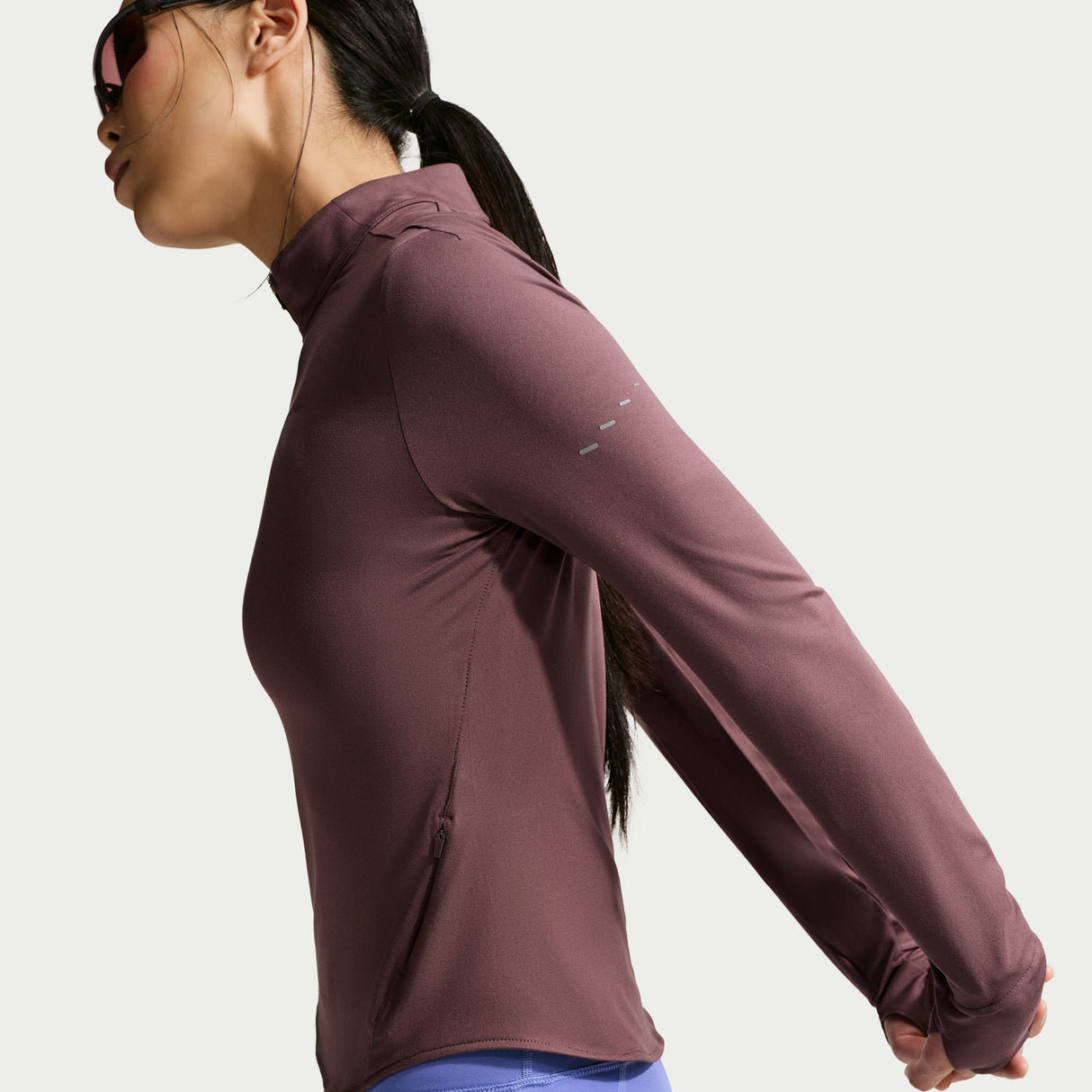 Nike Women's Swift Dri-FIT UV 1/4-Zip Running Top