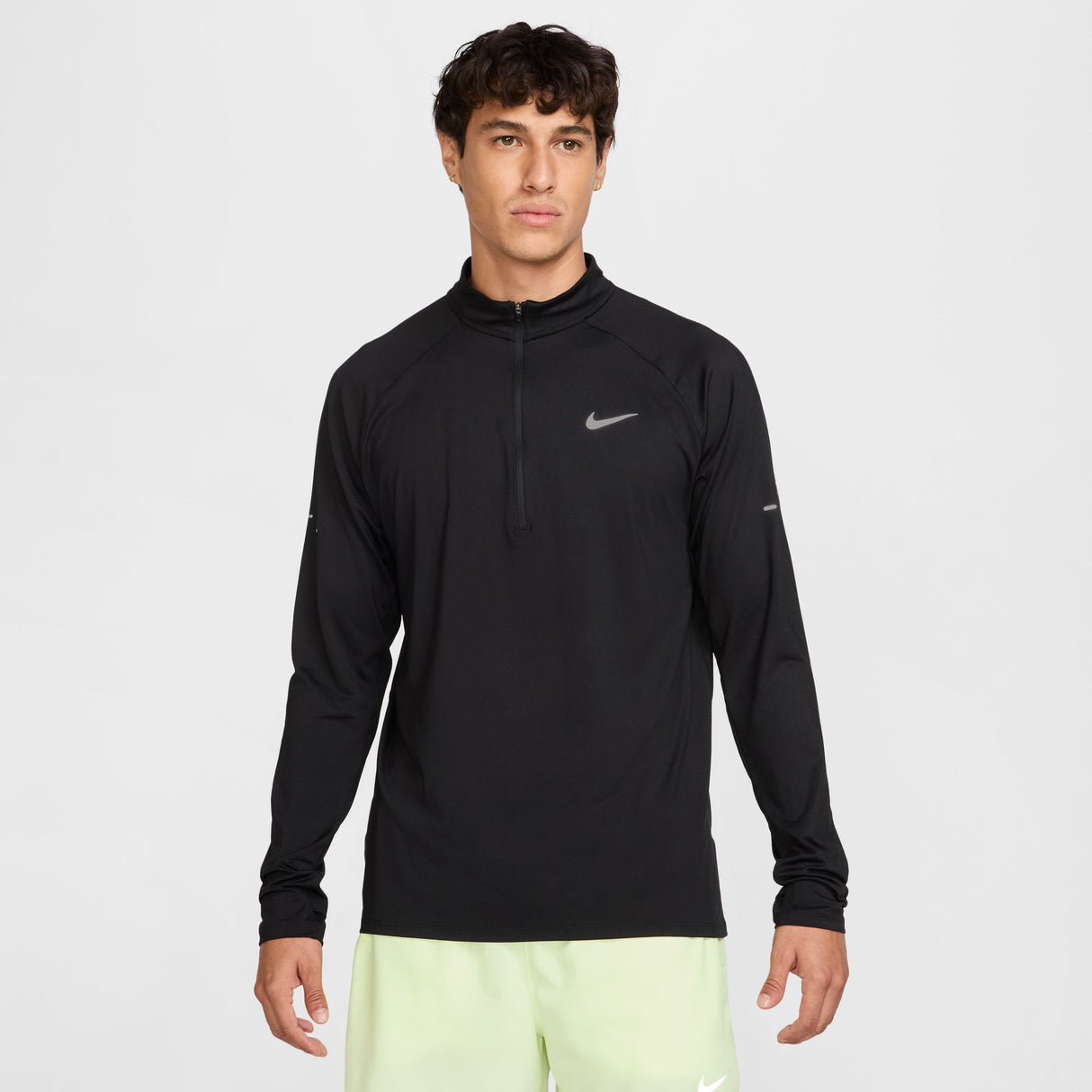 Nike Men's Stride Dri-FIT 1/4-Zip long sleeve Running Top in black