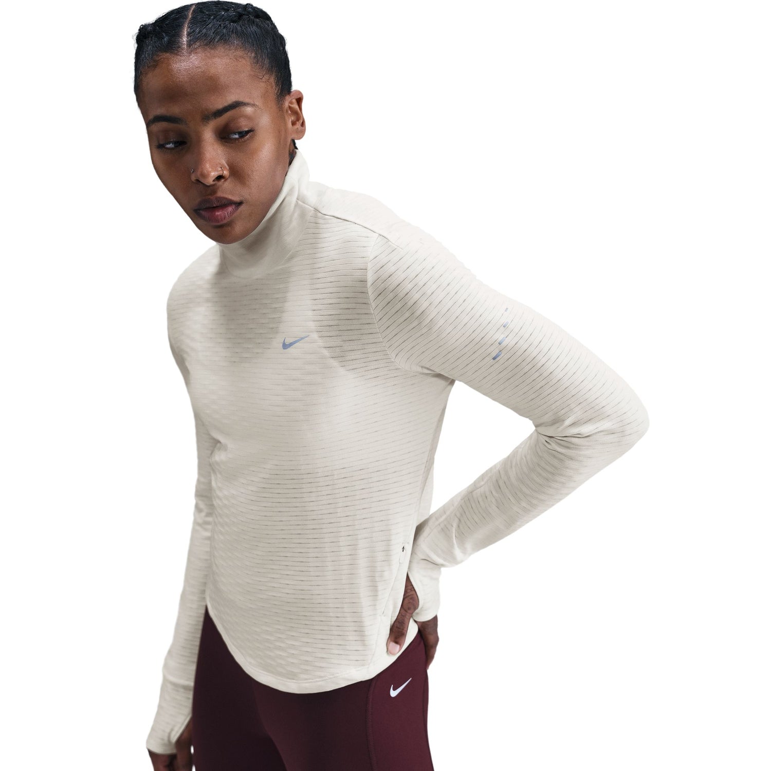 Nike Women's Swift Therma-FIT Turtle-Neck Running Top