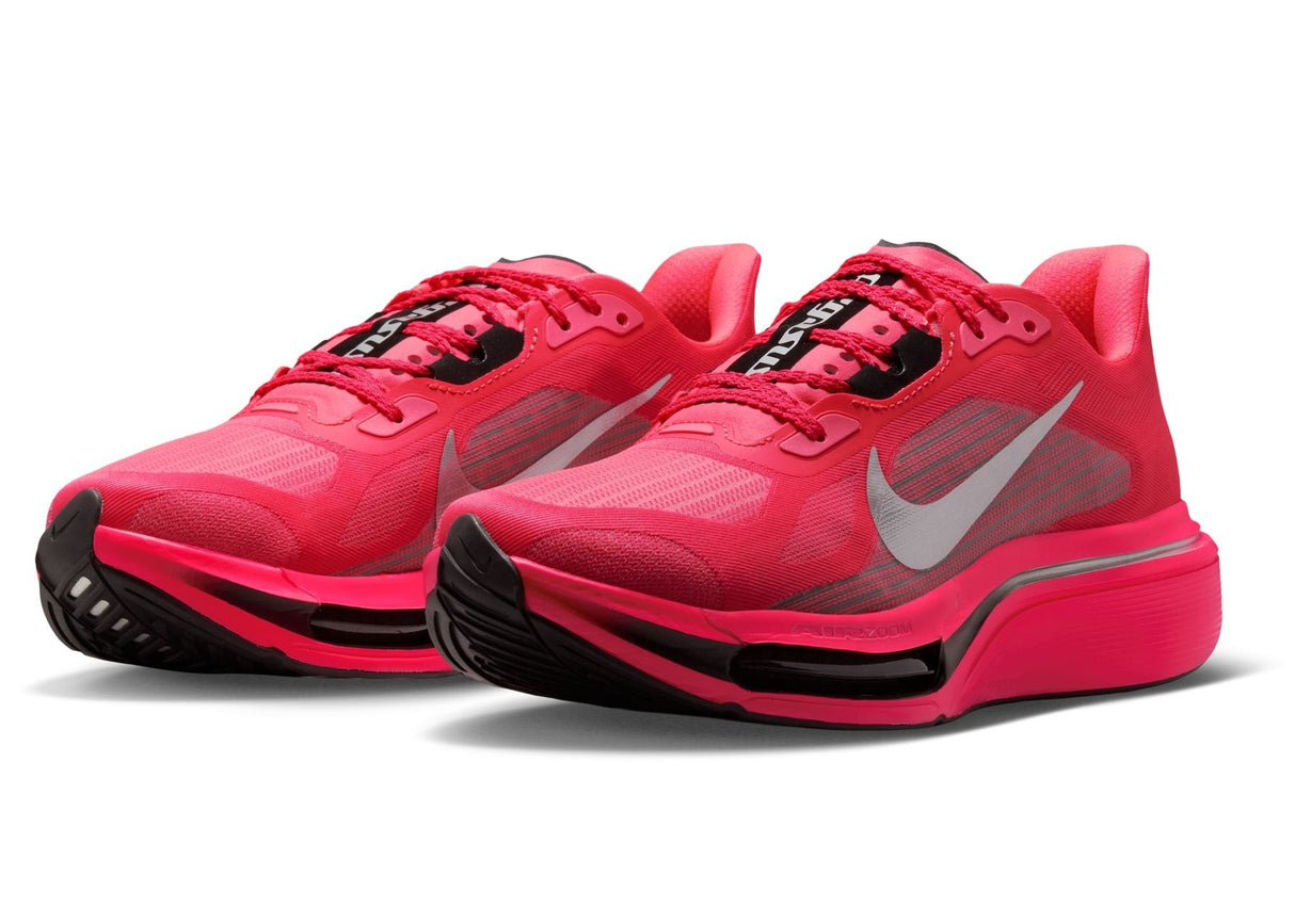 Nike Women's Pegasus Plus 2 energizing road running shoe in bright crimson with silver and black accents
