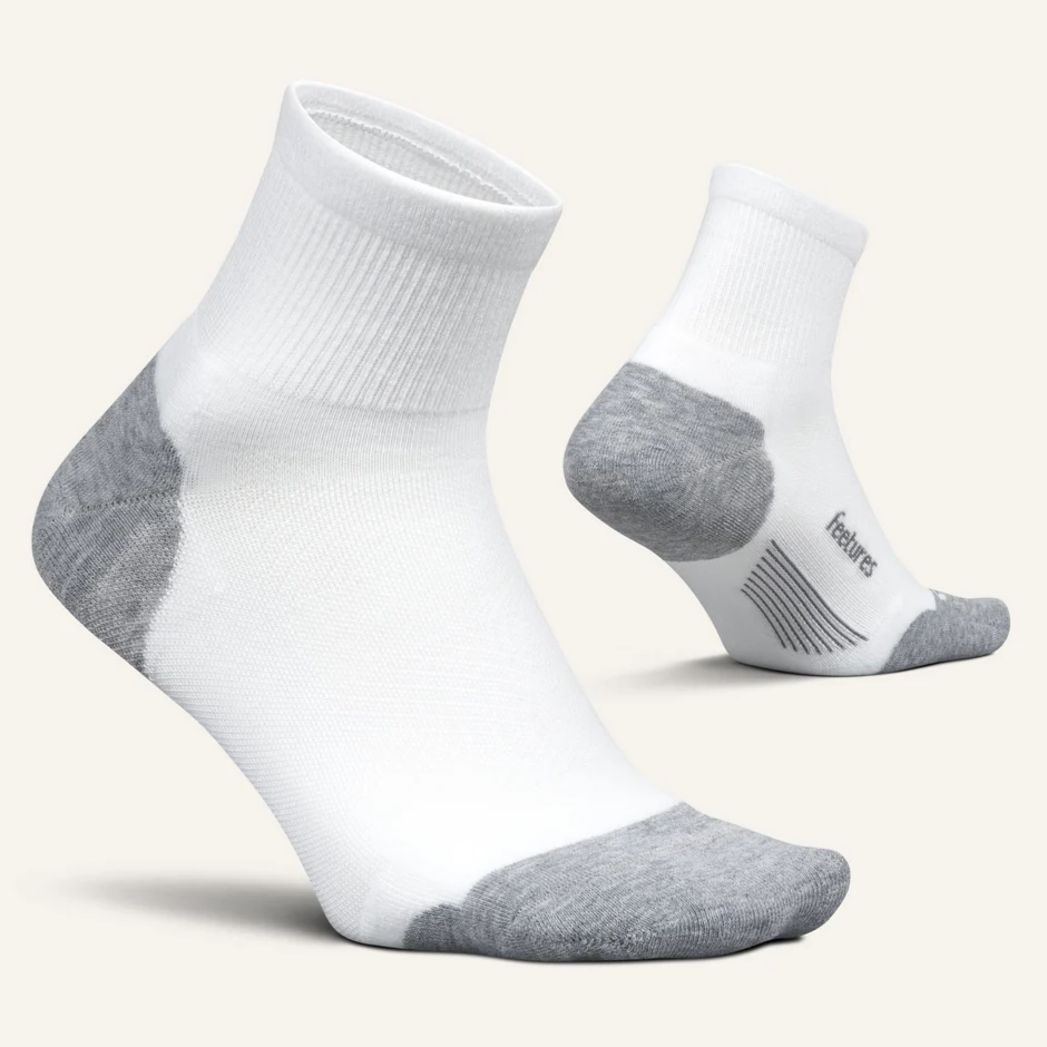 Feetures Elite Max Cushion Quarter Socks for running with 2" over ankle cuff