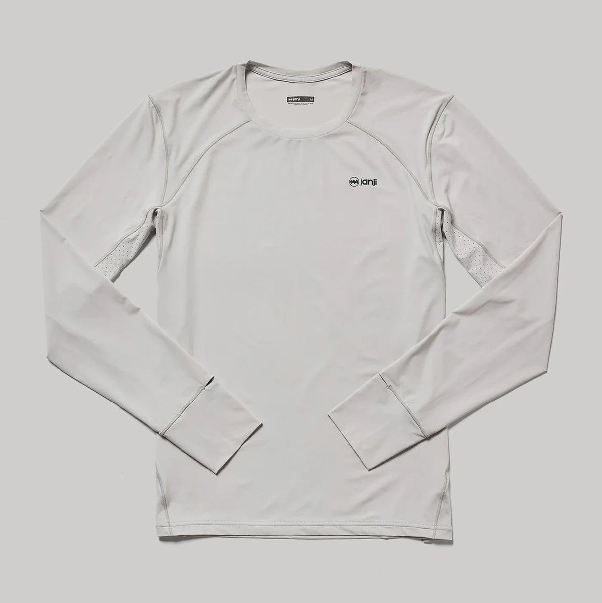 Janji Men's Sunchaser 50 Long Sleeve running top in mist gray