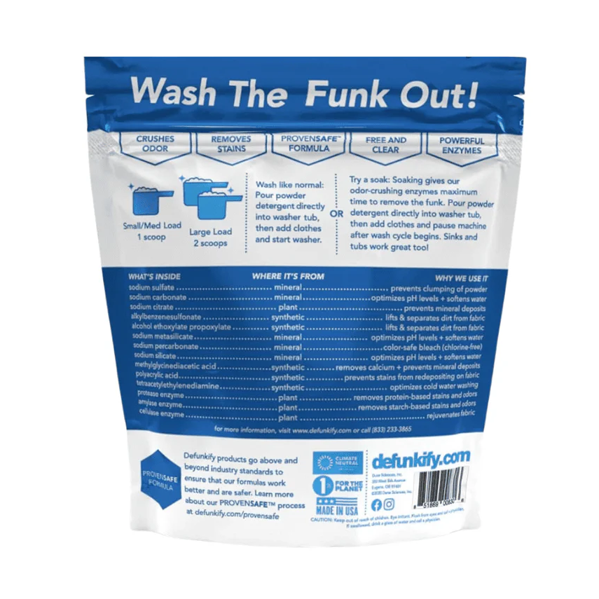 Defunkify Non Toxic Powder Laundry Detergent - 92 Load - Free & Clear