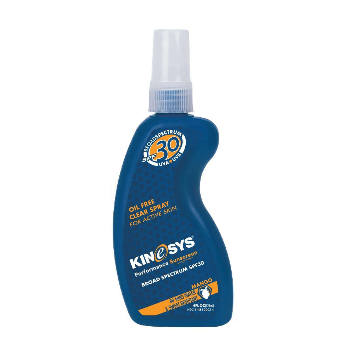 Kinesys SPF30 Mango Spray Sunscreen single 4-ounce spray bottle