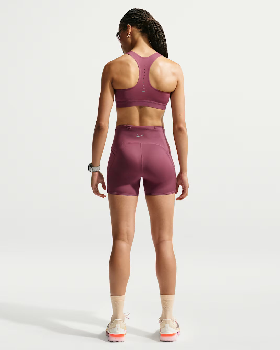 Nike Women's Swift High-Waisted 4" Tight Running Shorts with Pockets