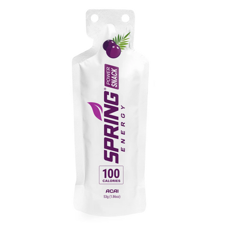 Spring Energy brand Acai Power Snack Gel single packet containing 53g and 100 calories