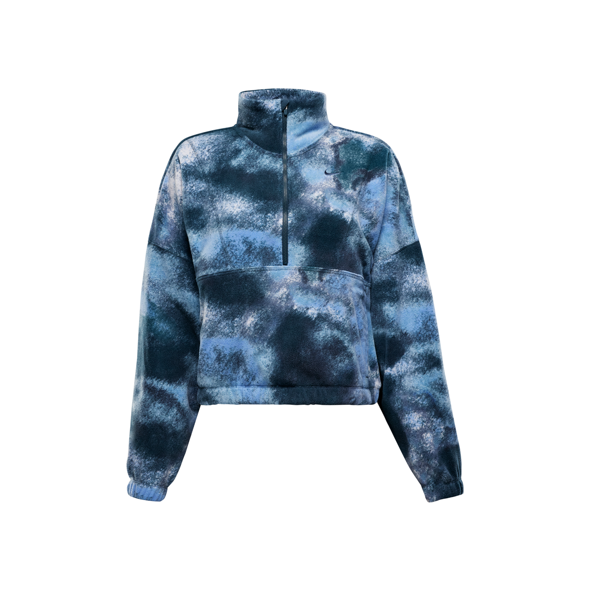 Nike Women's One Therma-FIT Oversized 1/2-Zip Fleece Printed Top