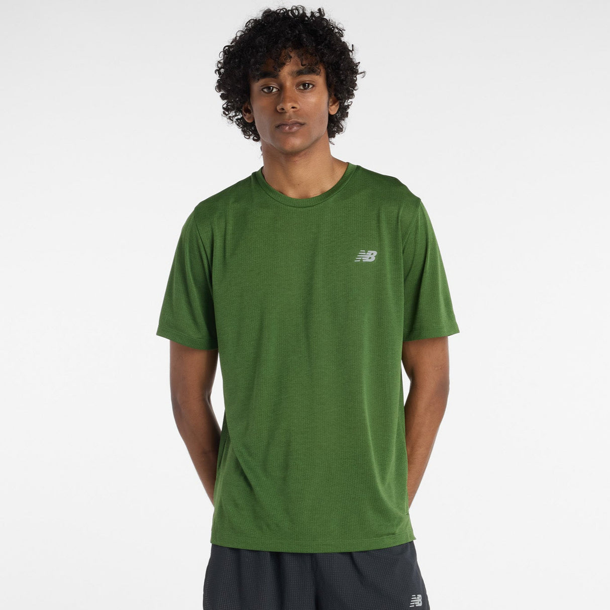 New Balance Men's Athletics T-Shirt breathable sweat-wicking top for running