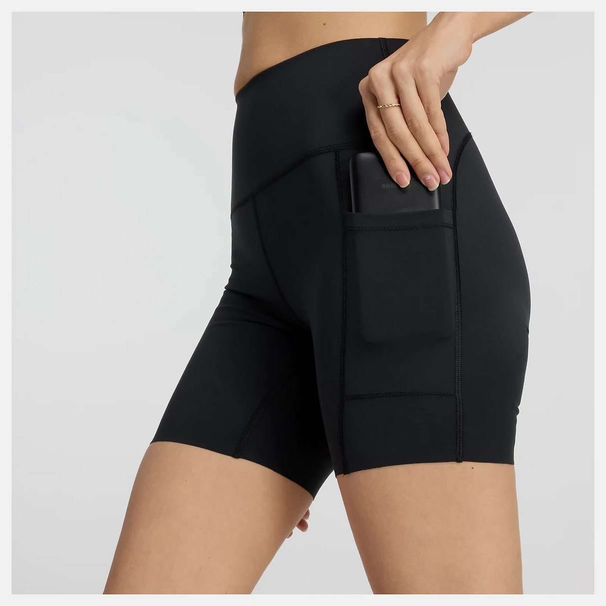 New Balance Women's Sleek Pocket High Rise Short 6"