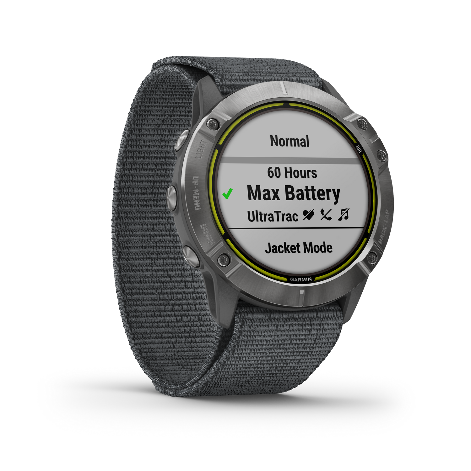 Garmin Enduro - Steel with Gray UltraFit Nylon Band