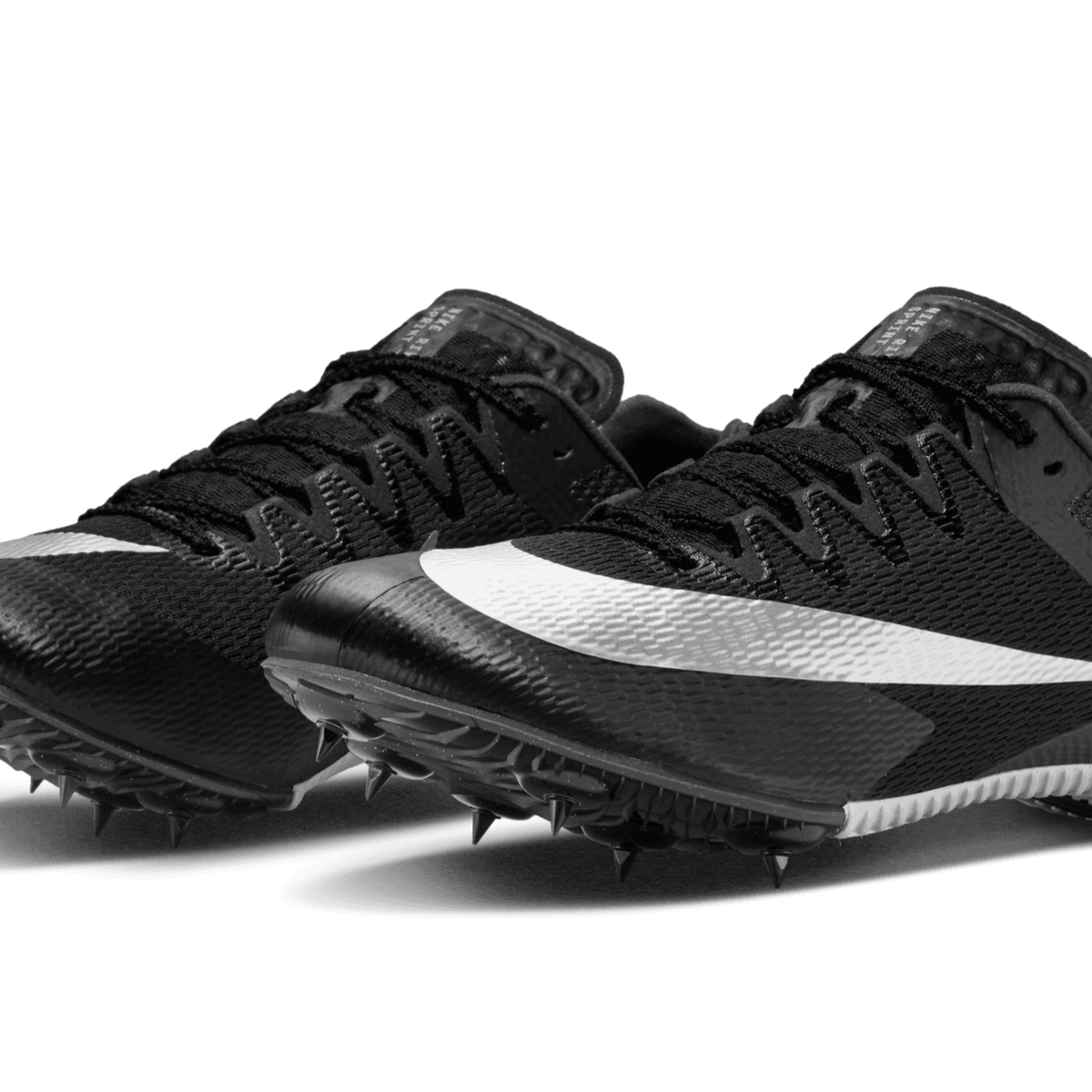 Black nike spikes sales