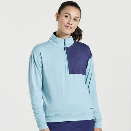 Saucony Women's Sunday 1/4 Zip warm workout top