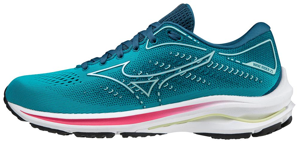 Mizuno Women's Wave Rider 25 Lake Blue Clearwater