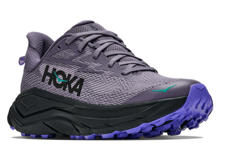 HOKA women's Challenger 8 trail running shoe in purple and black