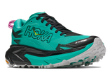 Hoka Women's Mafate 5 trail running shoe in aqua and black