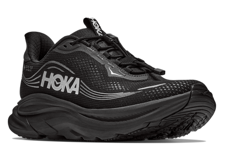 Hoka Men's Clifton 11 GTX Gore-Tex lined waterproof walking and running shoe in black