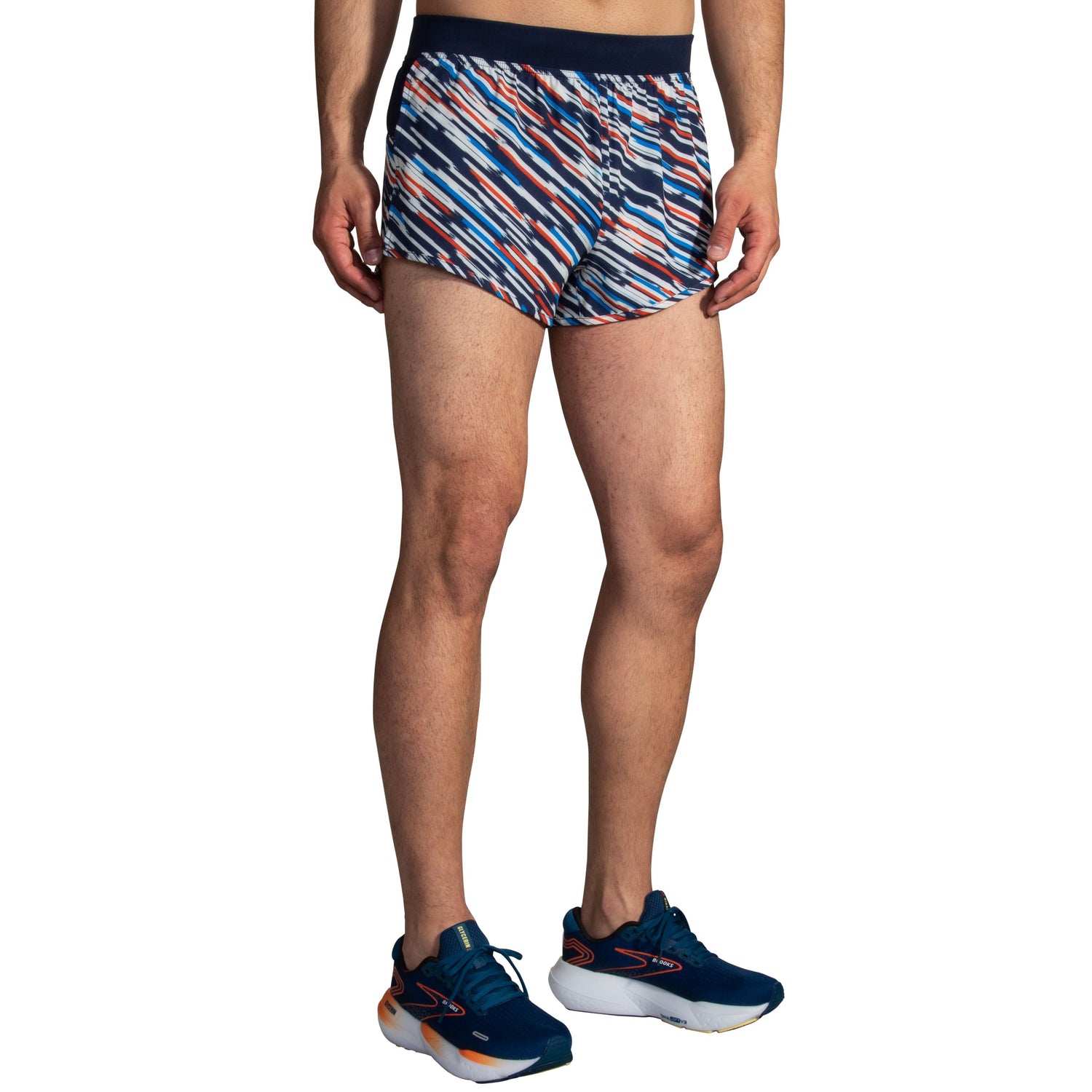 Brooks Men's Sherpa 3" Split Short Run USA 24 red white and blue special edition running shorts
