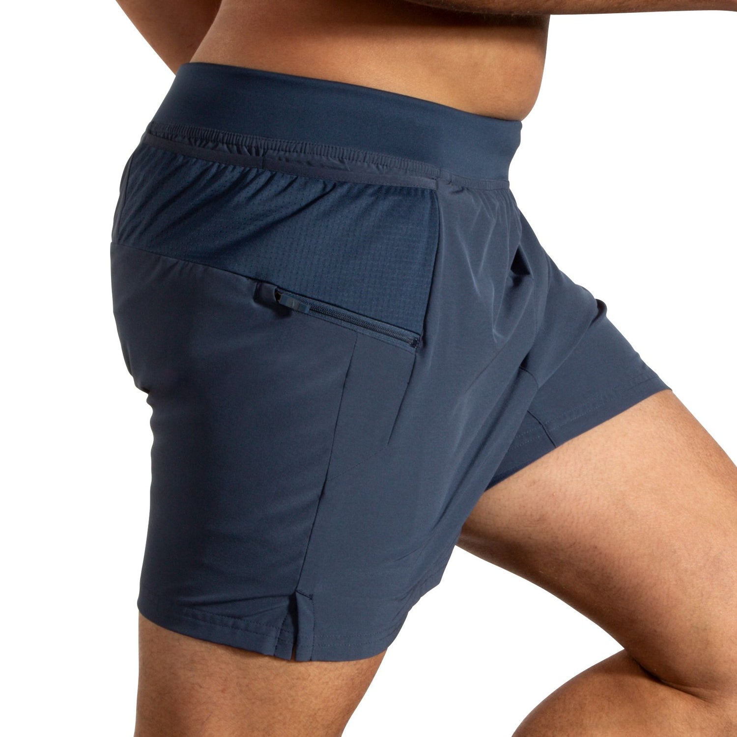 Brooks Men's Sherpa 5" 2-in-1 Short for running with built-in compression short liner