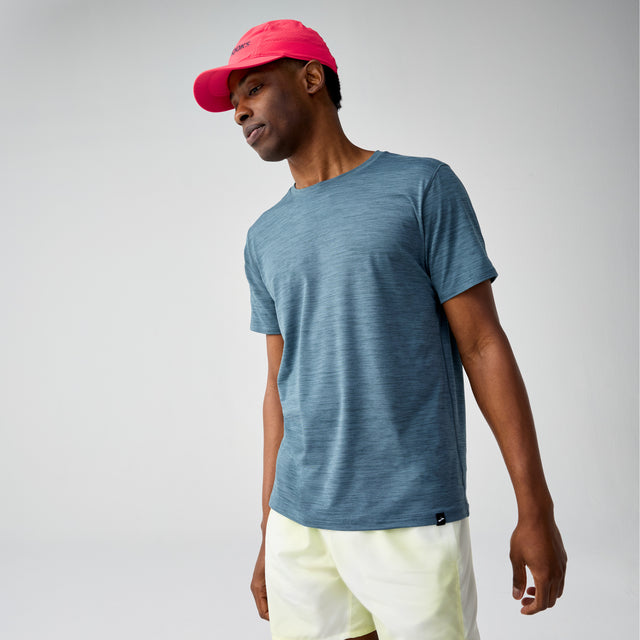 Brooks Men's Luxe Short Sleeve soft technical fabric running shirt