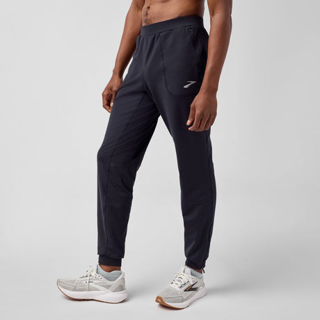 Brooks men's momentum thermal running pant semi-fitted bottoms for exercise in cold weather