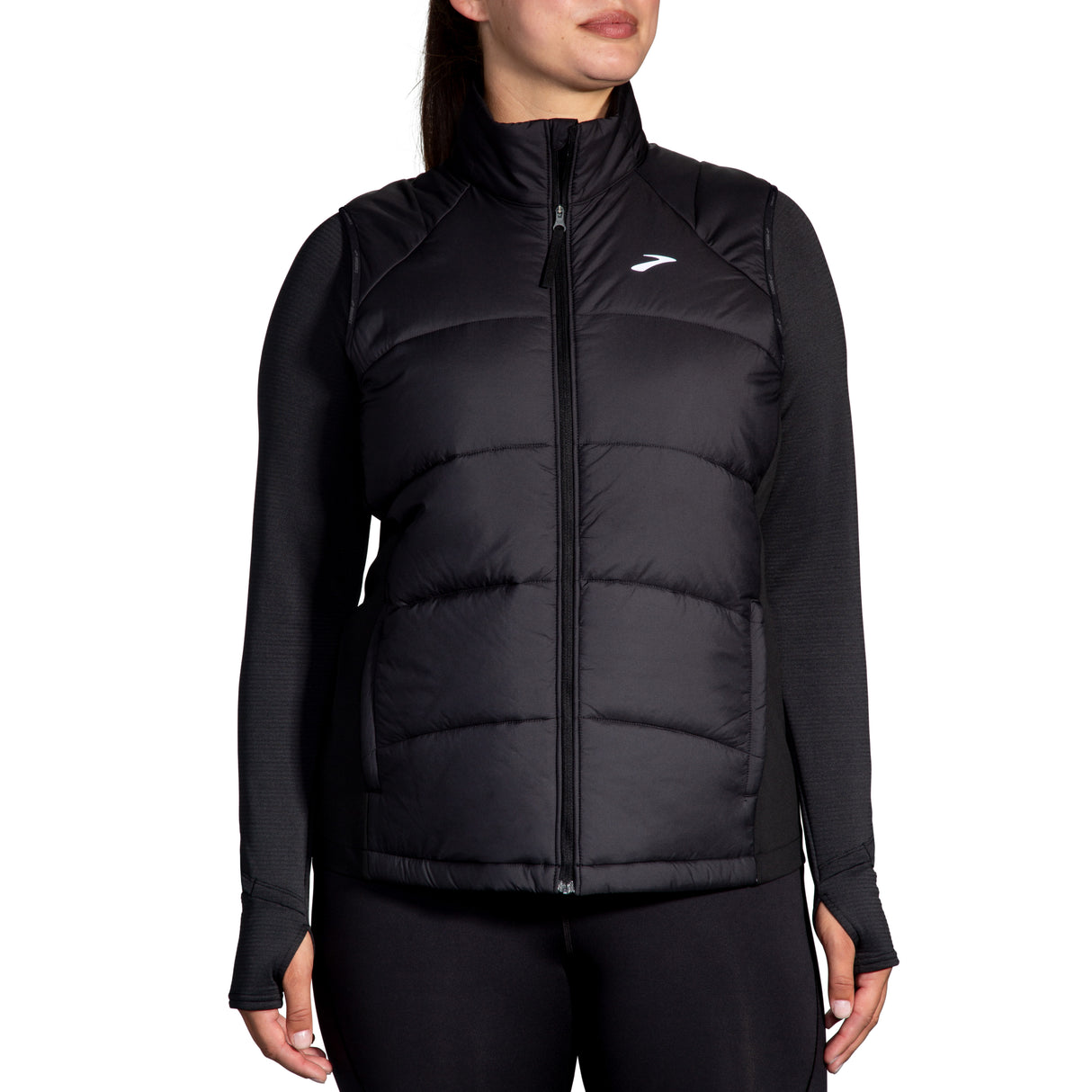 Brooks Women's Shield Hybrid Vest 3.0 puffy insulated running top