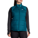 Brooks Women's Shield Hybrid Vest 3.0 puffy insulated running top