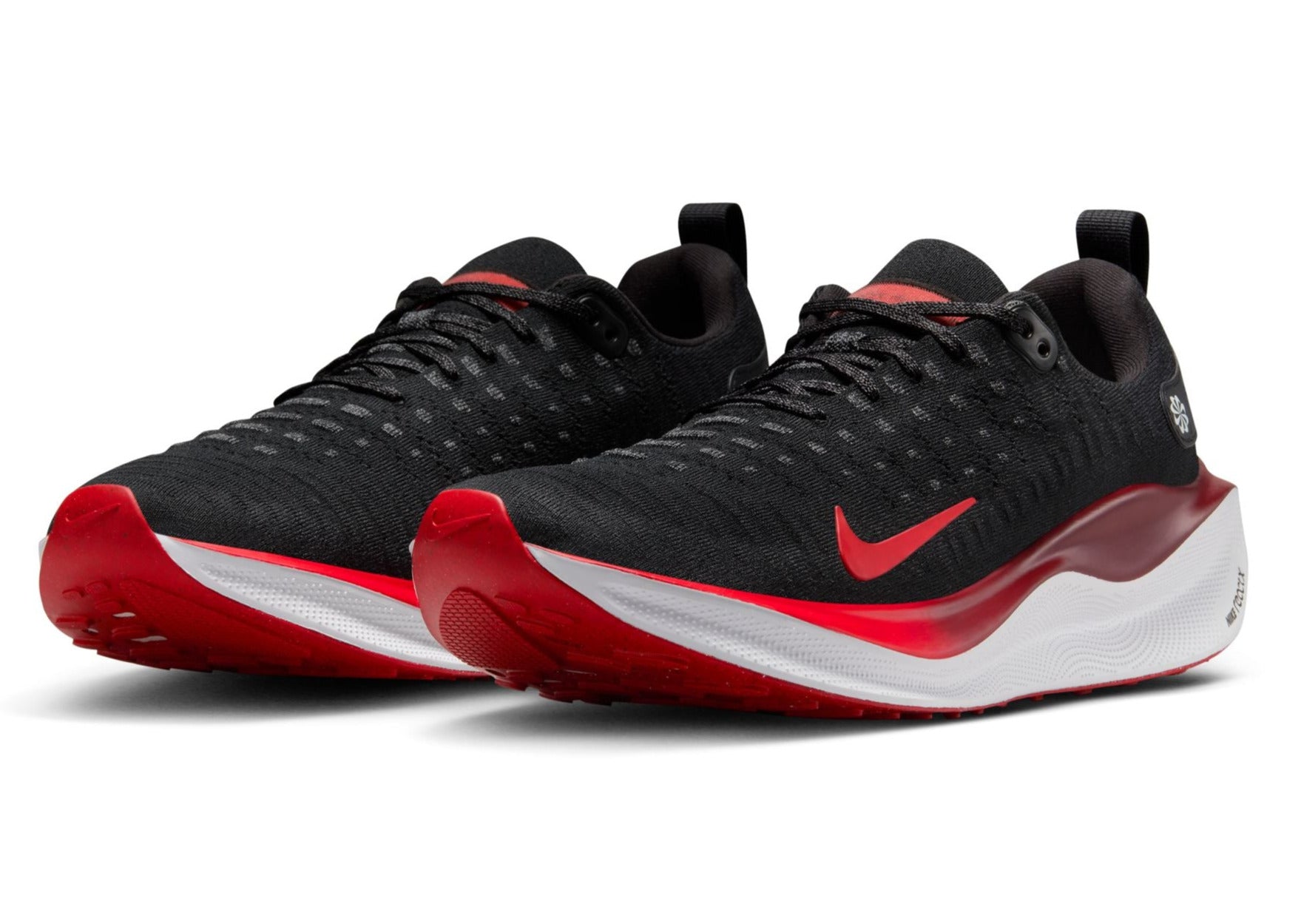 Nike react black red best sale