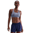 Nike Women's Swoosh Medium Support Padded Sports Bra in indigo and white