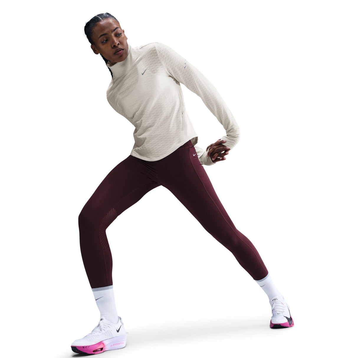 Nike Women's Swift Therma-FIT Turtle-Neck Running Top