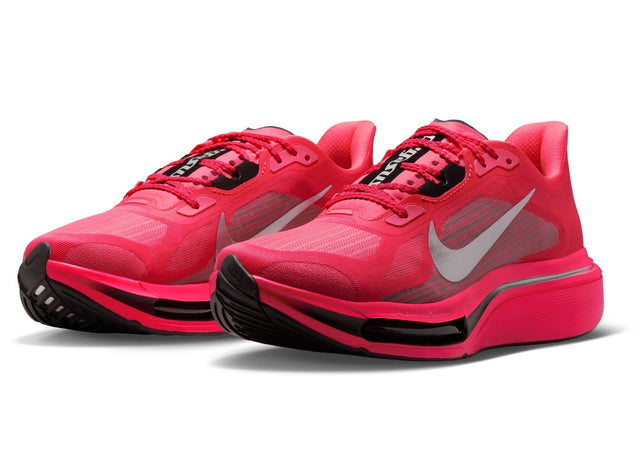 Nike Women's Pegasus Plus 2 energizing road running shoe in bright crimson with silver and black accents