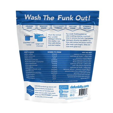 Defunkify Non Toxic Powder Laundry Detergent - 92 Load - Free & Clear