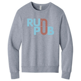 BELLA+CANVAS® unisex sponge fleece classic crewneck sweatshirt with Run Pub logo on the chest