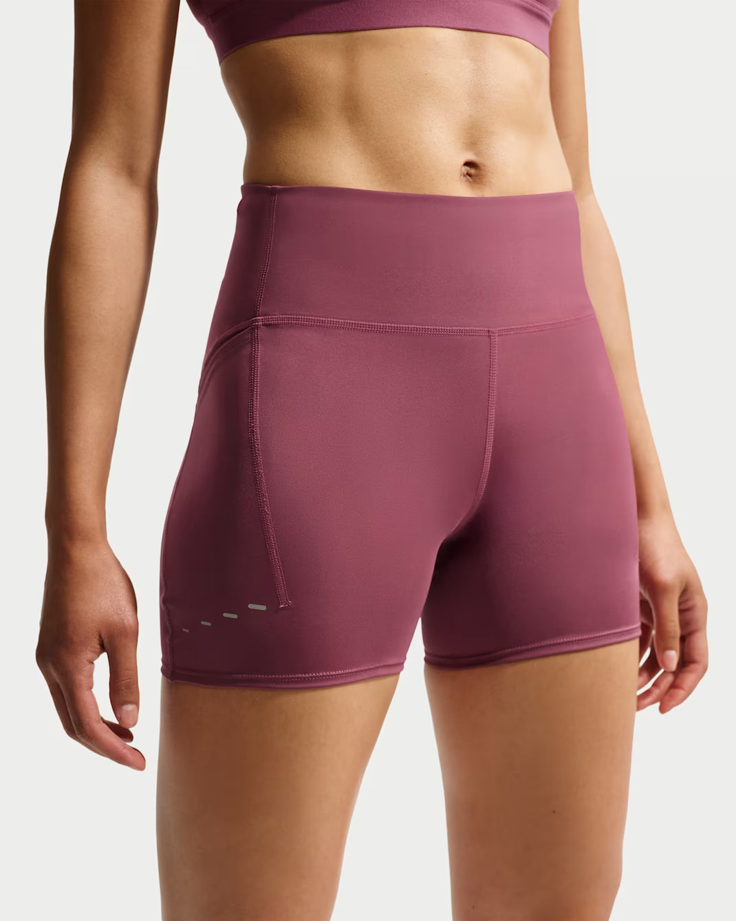 Nike Women's Swift High-Waisted 4" Tight Running Shorts with Pockets