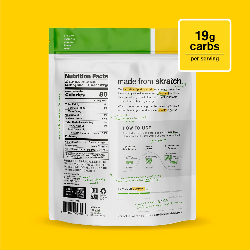 Skratch Labs Sports Drink Mix Resealable Bag (20 Servings)