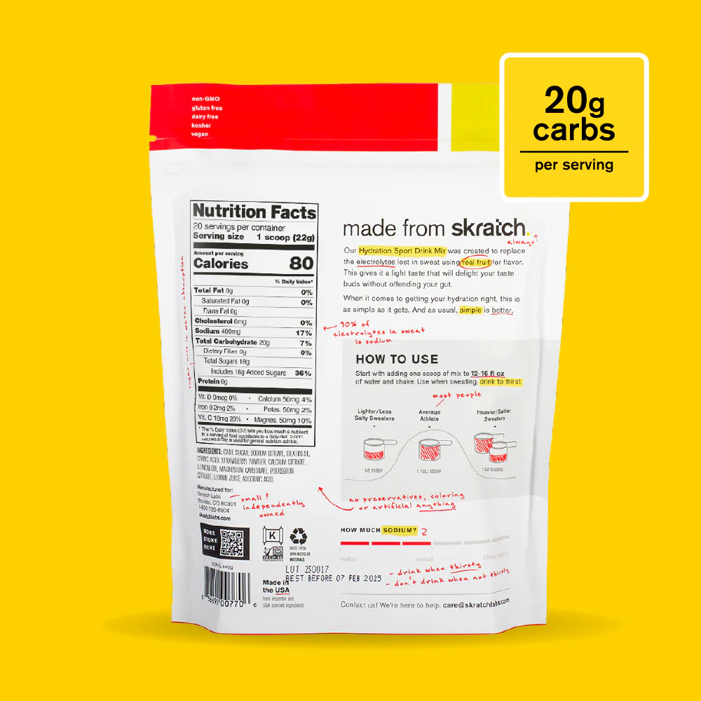 Skratch Labs Sports Drink Mix Resealable Bag (20 Servings)
