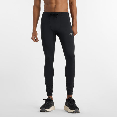New Balance Men's NB Sleek Pocket Tight 27" fitted black pant for running