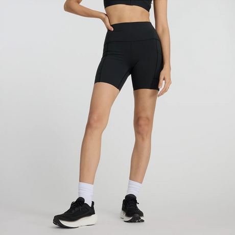 New Balance Women's Sleek Pocket High Rise Short 6" half tights