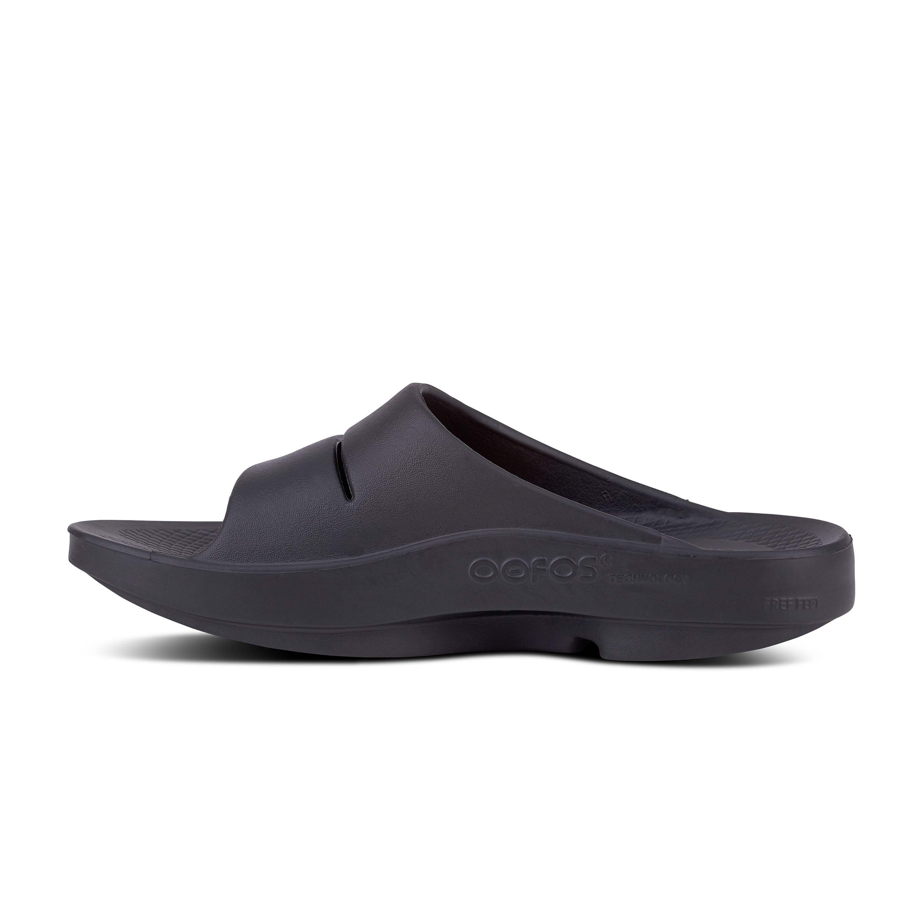 Oofos Unisex OOahh Black Pewter Recovery newest Slide Sandal M5 W7