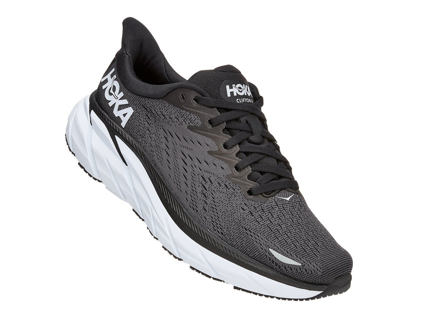 Hoka One One Clifton 8 Running 2024 Shoes Black White Women’s Size 7 B